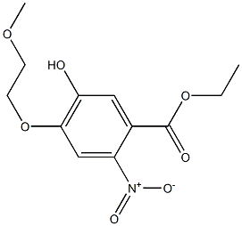 ethyl 5-hydroxy-4-(2-methoxyethoxy)-2-nitrobenzoate 구조식 이미지