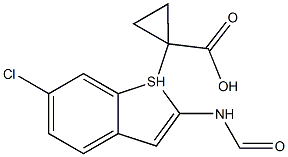 1-(6-chlorobenzo[b]thiophene-2-carboxamido)cyclopropanecarboxylic acid 구조식 이미지