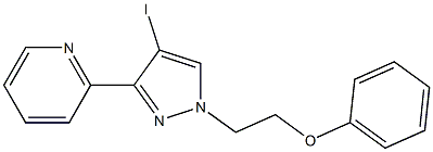 2-(4-iodo-1-(2-phenoxyethyl)-1H-pyrazol-3-yl)pyridine 구조식 이미지