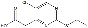 2-(5-chloro-2-(ethylthio)pyrimidin-4-yl)acetic acid 구조식 이미지