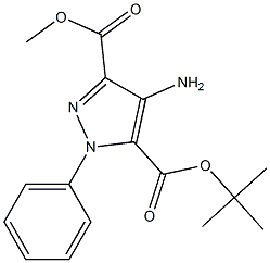 5-tert-butyl 3-methyl 4-amino-1-phenyl-1H-pyrazole-3,5-dicarboxylate Structure