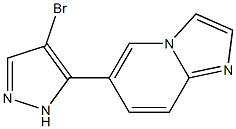 6-(4-bromo-1H-pyrazol-5-yl)imidazo[1,2-a]pyridine 구조식 이미지