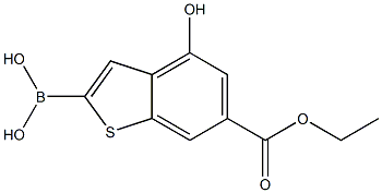 6-(ethoxycarbonyl)-4-hydroxybenzo[b]thiophen-2-ylboronic acid Structure