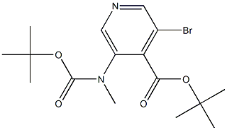 tert-butyl 3-bromo-5-(tert-butoxycarbonyl(methyl)amino)isonicotinate Structure