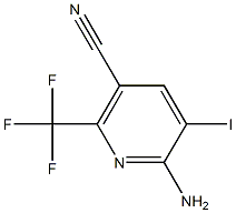 6-Amino-5-iodo-2-trifluoromethyl-nicotinonitrile 구조식 이미지