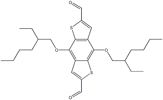 4,8-Bis-(2-ethyl-hexyloxy)-1,5-dithia-s-indacene-2,6-dicarbaldehyde Structure