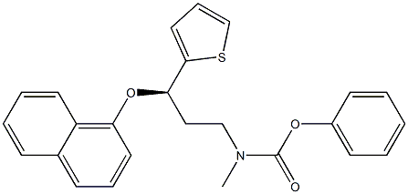 phenyl (R)-methyl(3-(naphthalen-1-yloxy)-3-(thiophen-2-yl)propyl)carbamate Structure