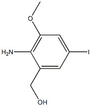 (2-Amino-5-iodo-3-methoxy-phenyl)-methanol 구조식 이미지