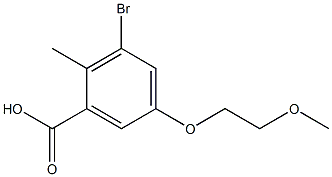 3-bromo-5-(2-methoxyethoxy)-2-methylbenzoic
 acid Structure