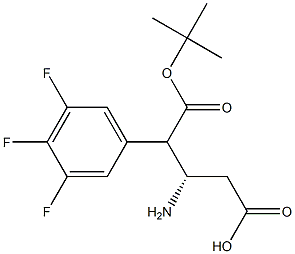 Boc-(S)-3-Amino-4-(3,4,5-trifluoro-phenyl)-butyric acid 구조식 이미지