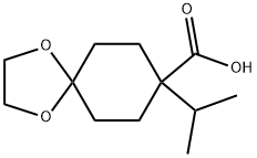 8-isopropyl-1,4-dioxaspiro[4.5]decane-8-carboxylic acid Structure