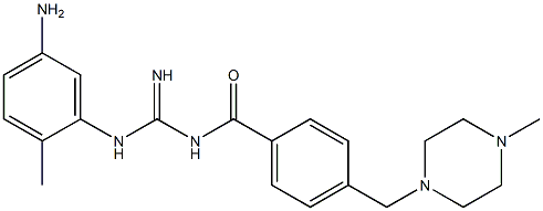 N-(N-(5-amino-2-methylphenyl)carbamimidoyl)-4-((4-methylpiperazin-1-yl)methyl)benzamide Structure