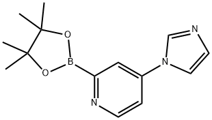 4-(1H-imidazol-1-yl)-2-(4,4,5,5-tetramethyl-1,3,2-dioxaborolan-2-yl)pyridine Structure