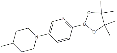 5-(4-methylpiperidin-1-yl)-2-(4,4,5,5-tetramethyl-1,3,2-dioxaborolan-2-yl)pyridine 구조식 이미지