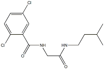 2,5-dichloro-N-(2-(isopentylamino)-2-oxoethyl)benzamide 구조식 이미지