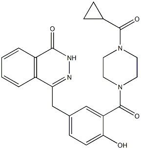 4-(3-(4-(cyclopropanecarbonyl)piperazine-1-carbonyl)-4-hydroxybenzyl)phthalazin-1(2H)-one 구조식 이미지