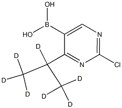 2-Chloro-4-(iso-propyl-d7)-pyrimidine-5-boronic acid 구조식 이미지