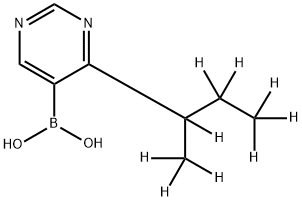4-(sec-Butyl-d9)-pyrimidine-5-boronic acid 구조식 이미지