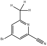 4-Bromo-2-cyano-6-(methyl-d3)-pyridine Structure