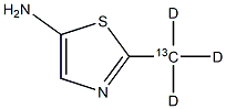 5-Amino-2-(methyl-13C, d3)thiazole 구조식 이미지