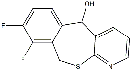 8,9-difluoro-5,10-dihydrobenzo[5,6]thiepino[2,3-b]pyridin-5-ol 구조식 이미지