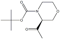 (S)-tert-butyl 3-acetylmorpholine-4-carboxylate Structure