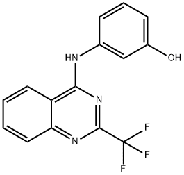 3-{[2-(trifluoromethyl)quinazolin-4-yl]amino}phenol Structure