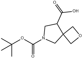 6-(TERT-BUTOXYCARBONYL)-2-OXA-6-AZASPIRO[3.4]OCTANE-8-CARBOXYLIC ACID Structure