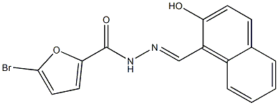 5-bromo-N'-[(2-hydroxy-1-naphthyl)methylene]-2-furohydrazide Structure