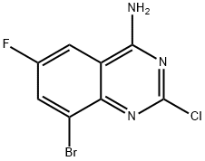 8-BROMO-2-CHLORO-6-FLUOROQUINAZOLIN-4-AMINE 구조식 이미지