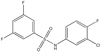 N-(3-Chloro-4-fluorophenyl)-3,5-difluorobenzenesulfonamide, 97% Structure