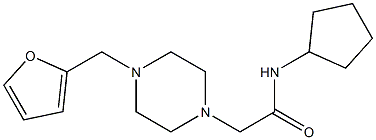 N-cyclopentyl-2-[4-(2-furylmethyl)piperazin-1-yl]acetamide 구조식 이미지