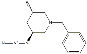 (3S,5S)-3-azido-1-benzyl-5-fluoropiperidine Structure