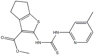 methyl 2-(3-(4-methylpyridin-2-yl)thioureido)-5,6-dihydro-4H-cyclopenta[b]thiophene-3-carboxylate Structure