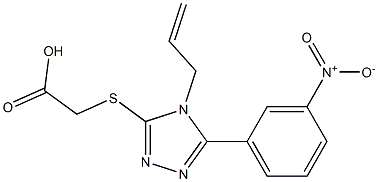 2-((4-allyl-5-(3-nitrophenyl)-4H-1,2,4-triazol-3-yl)thio)acetic acid Structure