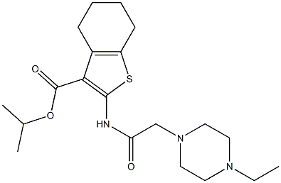 isopropyl 2-(2-(4-ethylpiperazin-1-yl)acetamido)-4,5,6,7-tetrahydrobenzo[b]thiophene-3-carboxylate Structure