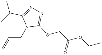 ethyl 2-((4-allyl-5-isopropyl-4H-1,2,4-triazol-3-yl)thio)acetate 구조식 이미지