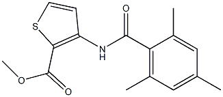 methyl 3-(2,4,6-trimethylbenzamido)thiophene-2-carboxylate 구조식 이미지