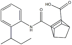 3-((2-(sec-butyl)phenyl)carbamoyl)bicyclo[2.2.1]hept-5-ene-2-carboxylic acid Structure