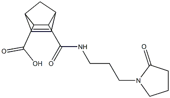 3-((3-(2-oxopyrrolidin-1-yl)propyl)carbamoyl)bicyclo[2.2.1]hept-5-ene-2-carboxylic acid Structure