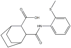 3-((2-(methylthio)phenyl)carbamoyl)bicyclo[2.2.2]octane-2-carboxylic acid Structure