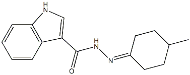 N'-(4-methylcyclohexylidene)-1H-indole-3-carbohydrazide 구조식 이미지