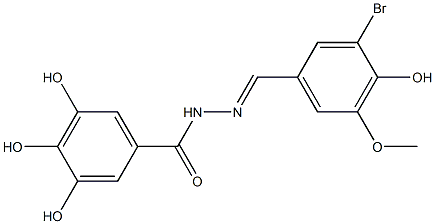 (E)-N'-(3-bromo-4-hydroxy-5-methoxybenzylidene)-3,4,5-trihydroxybenzohydrazide Structure