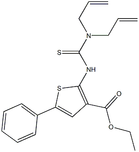 ethyl 2-(3,3-diallylthioureido)-5-phenylthiophene-3-carboxylate 구조식 이미지