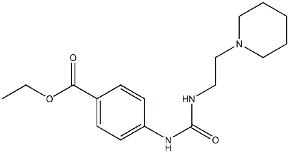 ethyl 4-(3-(2-(piperidin-1-yl)ethyl)ureido)benzoate Structure