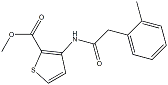 methyl 3-(2-(o-tolyl)acetamido)thiophene-2-carboxylate 구조식 이미지