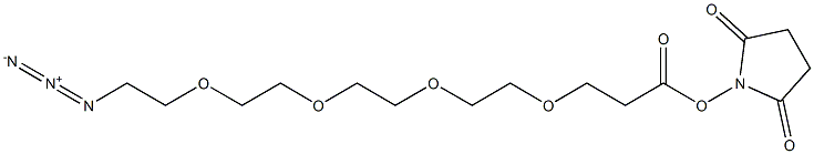 2,5-dioxopyrrolidin-1-yl 1-azido-3,6,9,12-tetraoxapentadecan-15-oate Structure