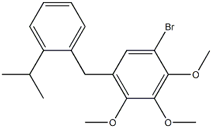 1-bromo-5-(2-isopropylbenzyl)-2,3,4-trimethoxybenzene Structure