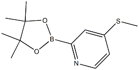 4-(methylthio)-2-(4,4,5,5-tetramethyl-1,3,2-dioxaborolan-2-yl)pyridine Structure