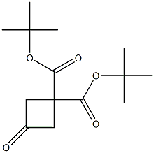 di-tert-butyl 3-oxocyclobutane-1,1-dicarboxylate 구조식 이미지